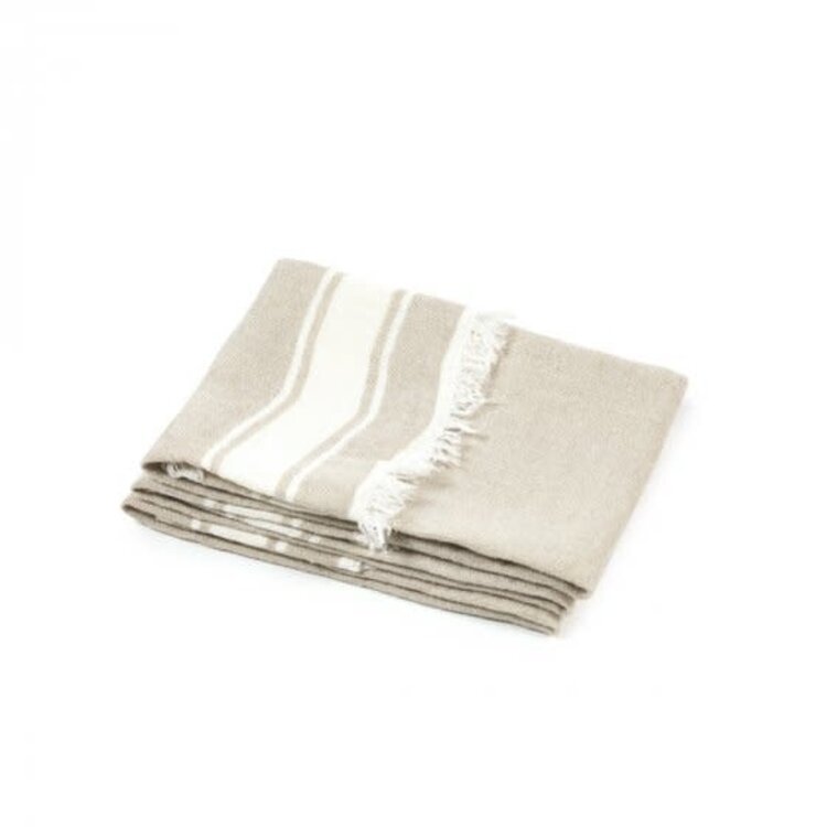 Libeco The Belgian Towel - flax stripe
