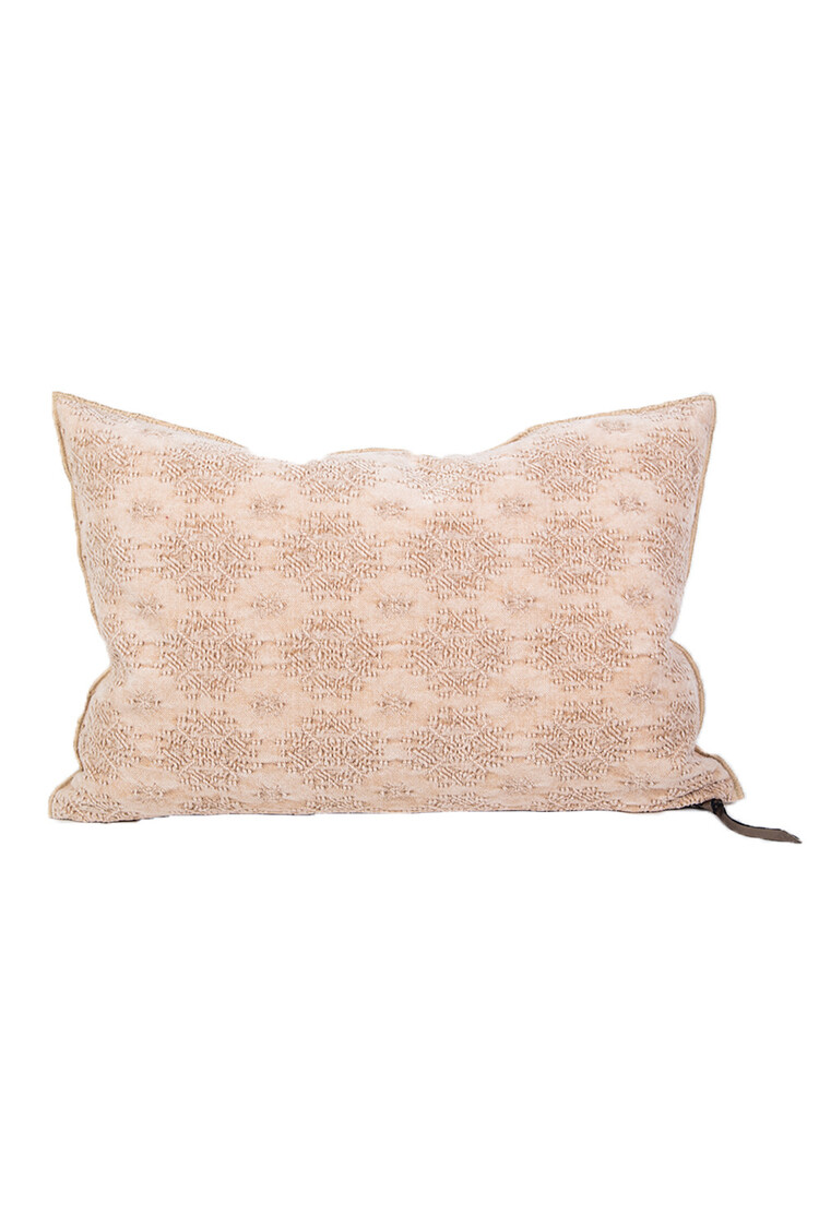 Maison de Vacances Cushion vice versa, stone washed jacquard kilim - biche