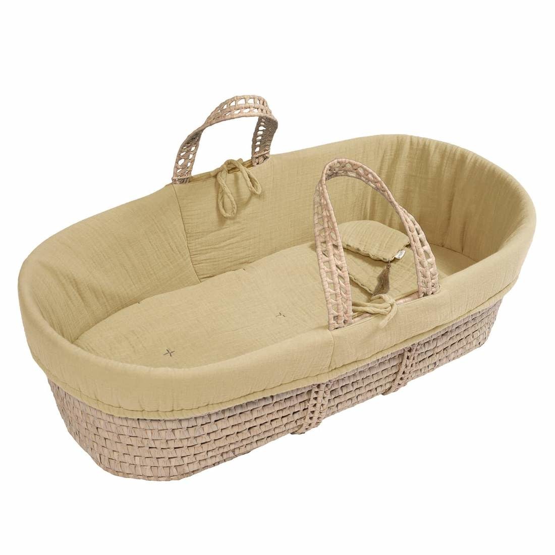yellow moses basket