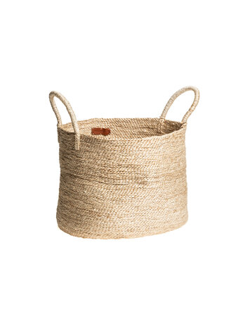 The Dharma Door Large round jute basket - natural