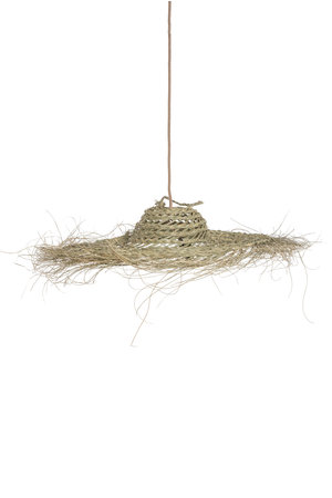 Suspension lamp sea grass with frills 'hat'