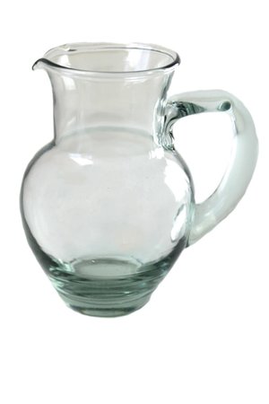 Recycled glass pitcher small