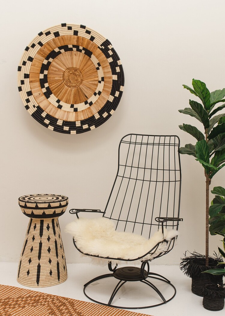 Checkered banana bark jumbo bowl