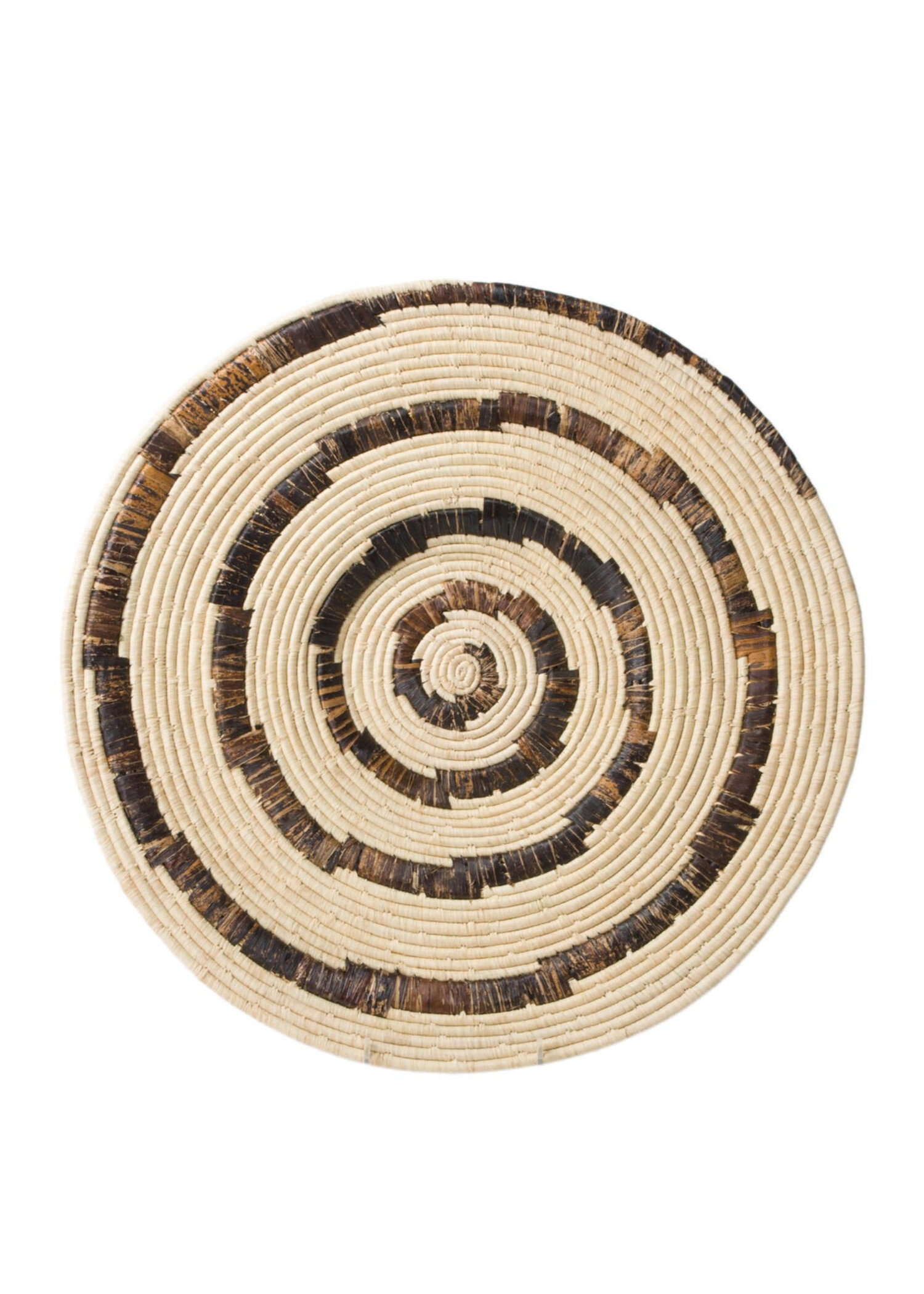 Ugandan Raffia + Banana Bark Plate III - Couleur Locale