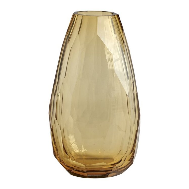 Tine K Home Heavy crystal vase  amber