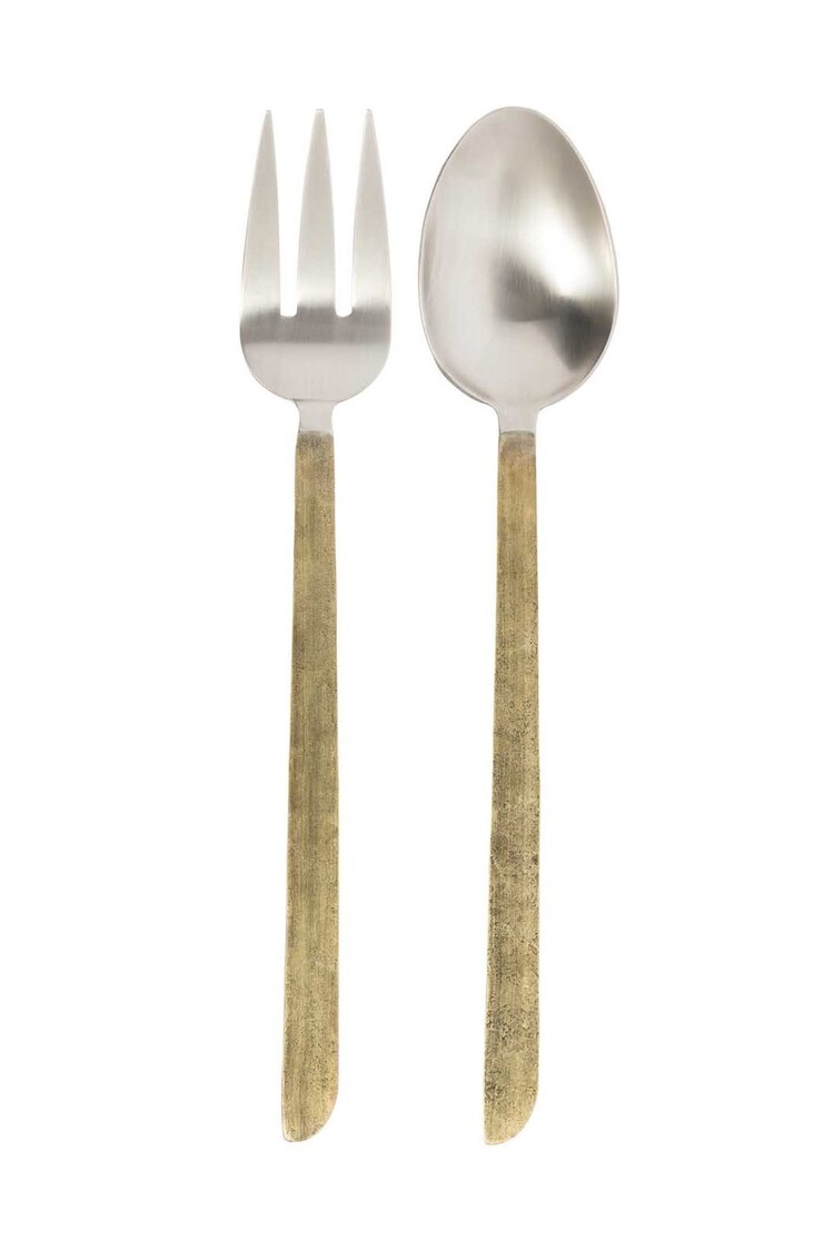 Caravane Salad servers  Aurea - gold/silver