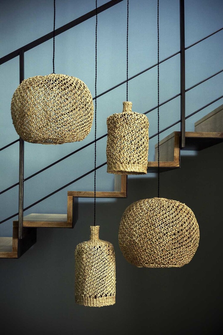 Caravane Balbi hanglamp bananenvezel 'flasque' - natural