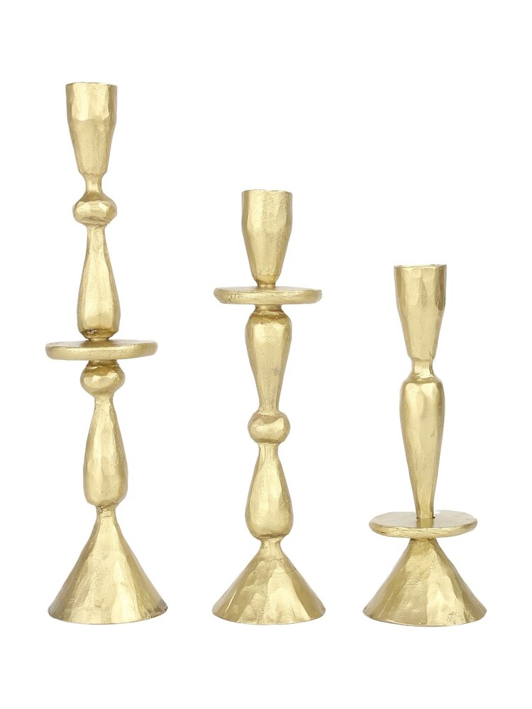 Caravane Candleholders Jya, set of 3 - gold