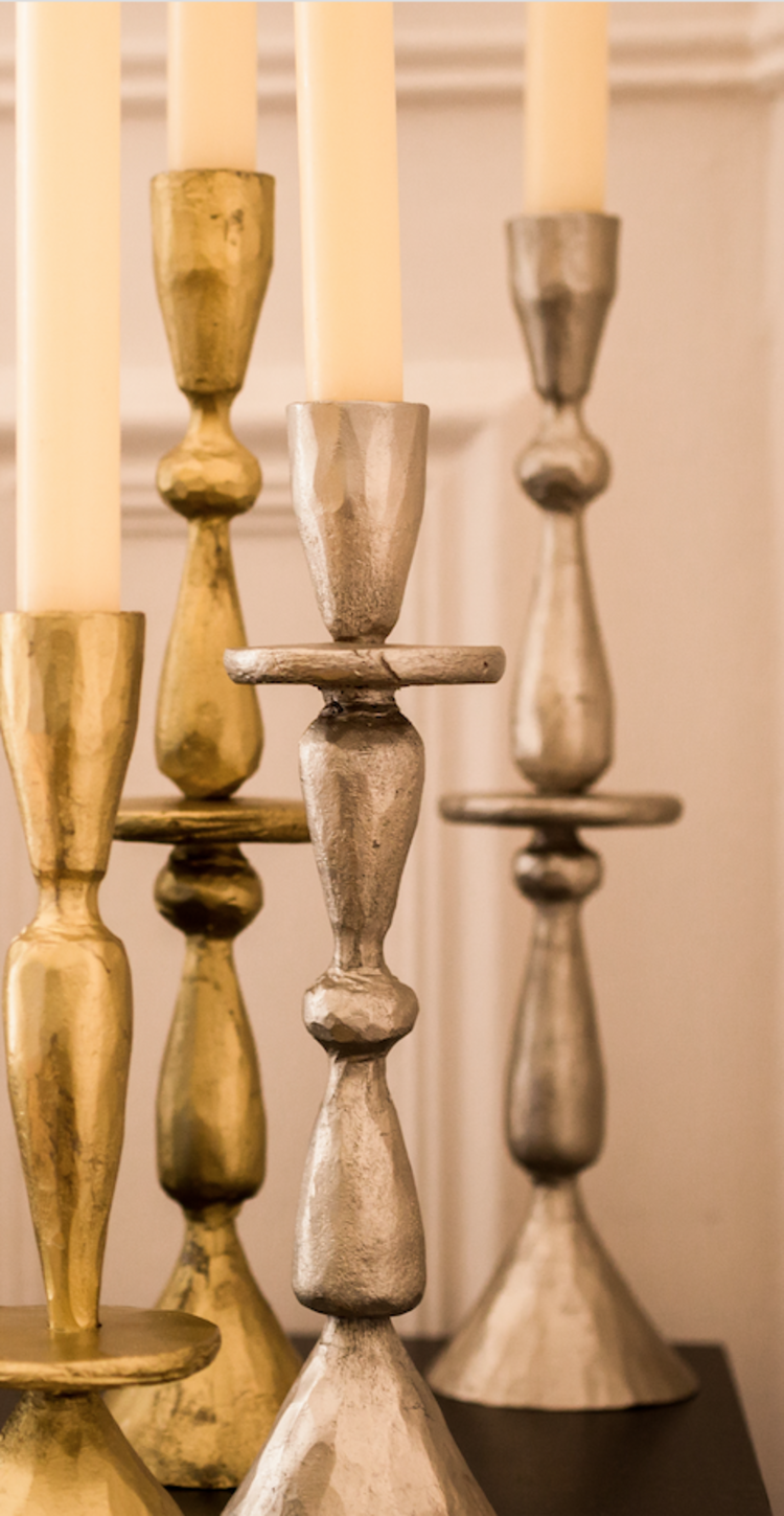 Caravane Candleholders Jya, set of 3 - gold