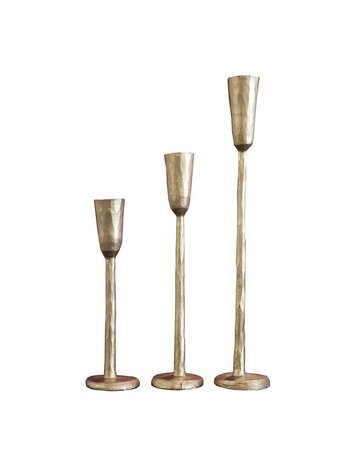 Caravane Set of 3 candle holders Nox - gold