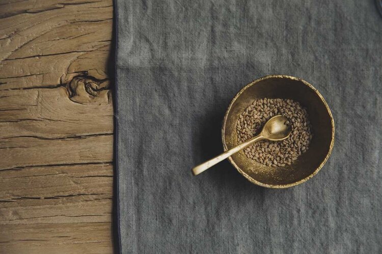 Caravane Kommetje & lepeltje 'Java' - goud