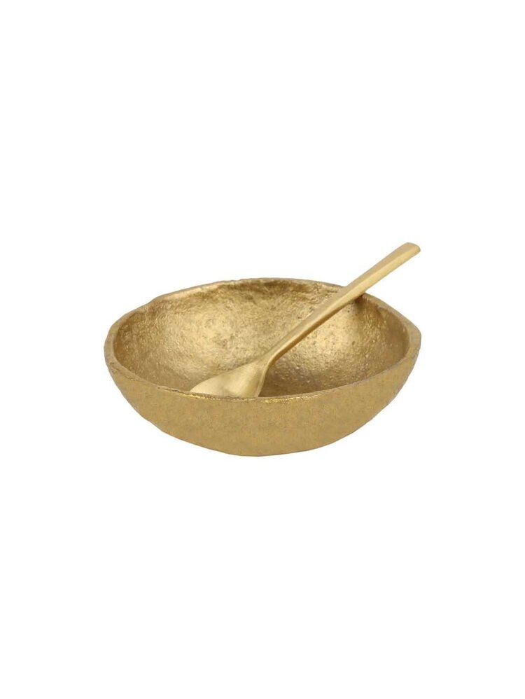Caravane Saucer & spoon 'Java' - gold