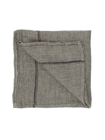 Caravane Servet Noé, gewassen linnen - laurier stripes