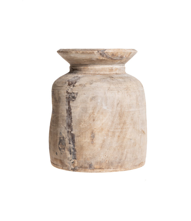 Old wooden water jar - M