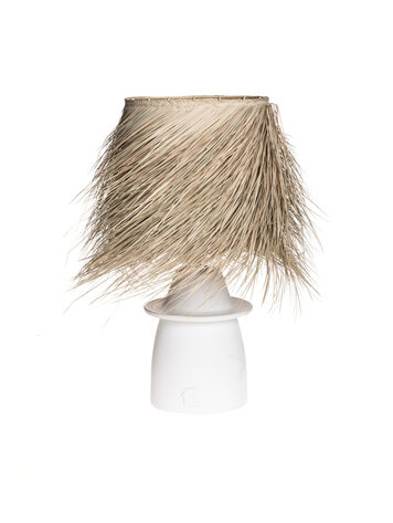 Rock The Kasbah White ceramic table lamp N°1 PM - palm