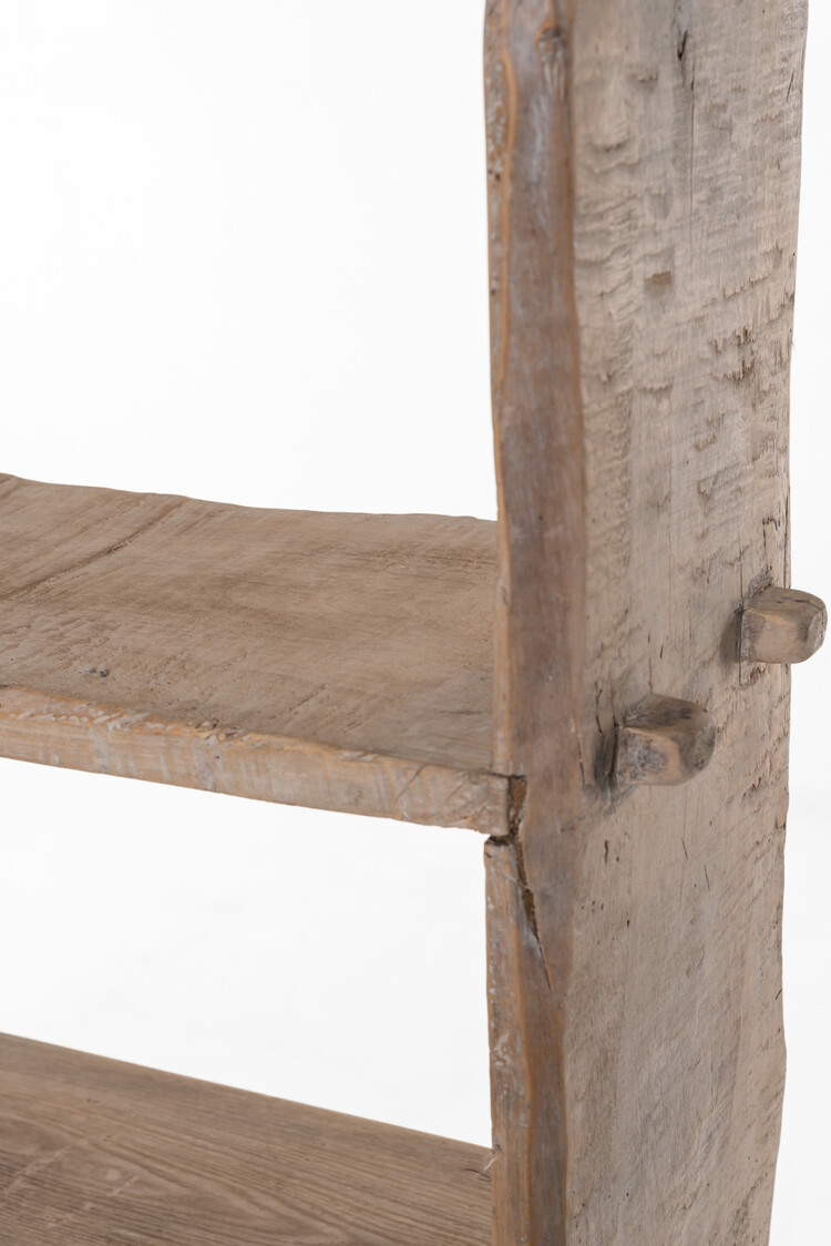 Hoog houten etagère, olm hout