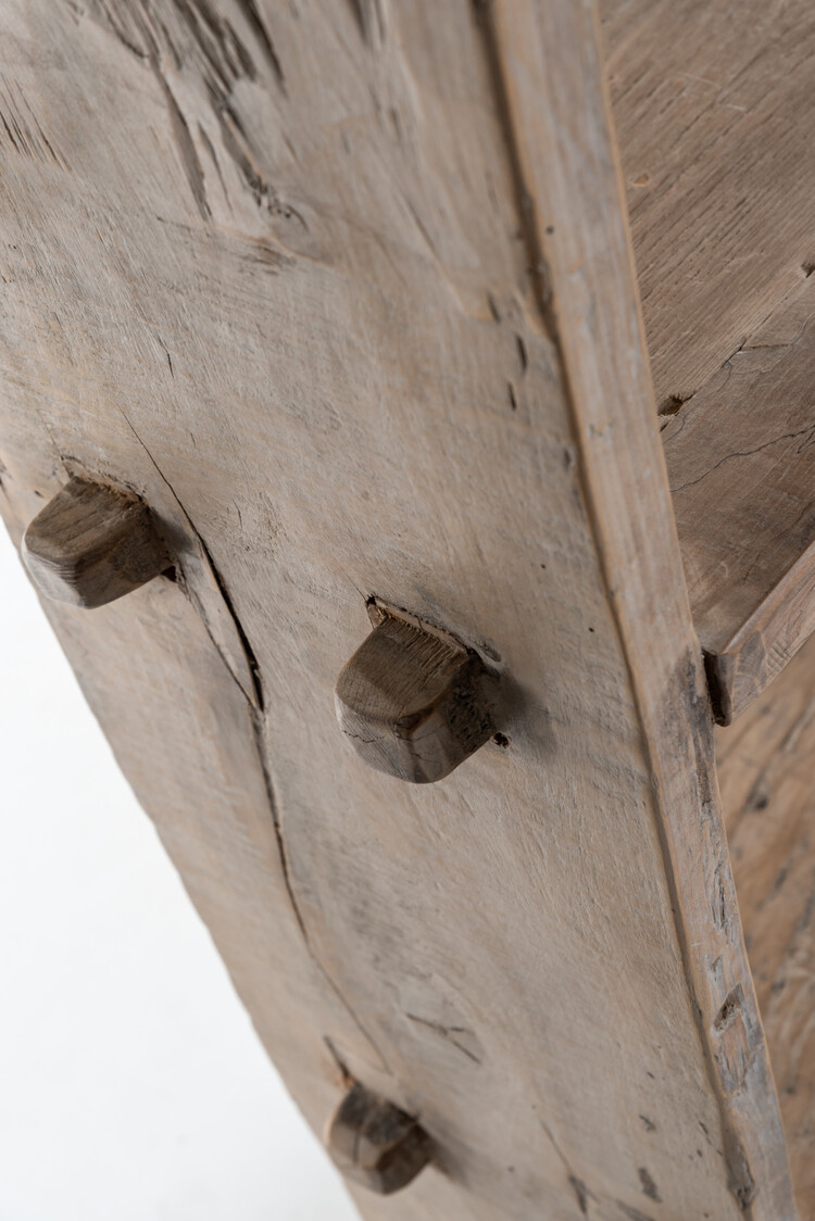 High etagère, elm wood