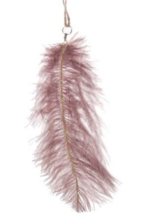 Ostrich feather purple/gold