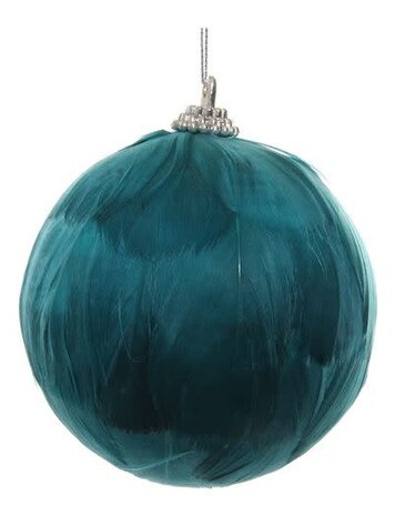 Feather ball green-blue