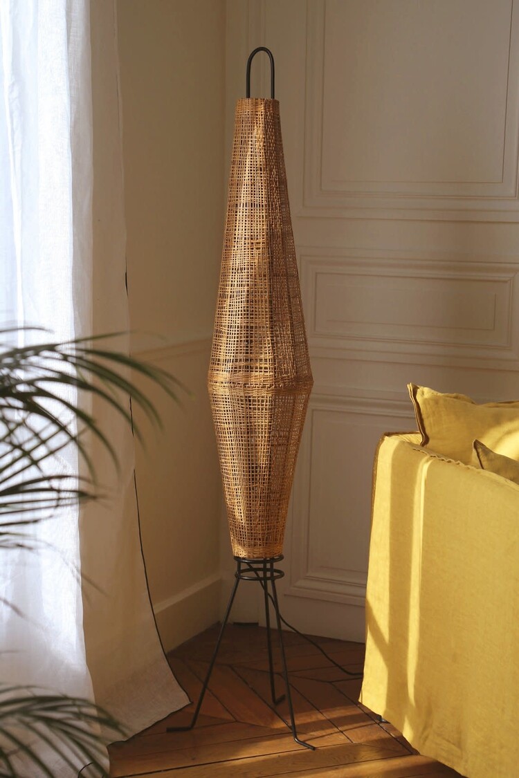 Caravane Vloerlamp 'Naasha', rotan - naturel