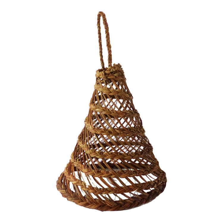 Hanging lamp 'Cag' - conical - noisette