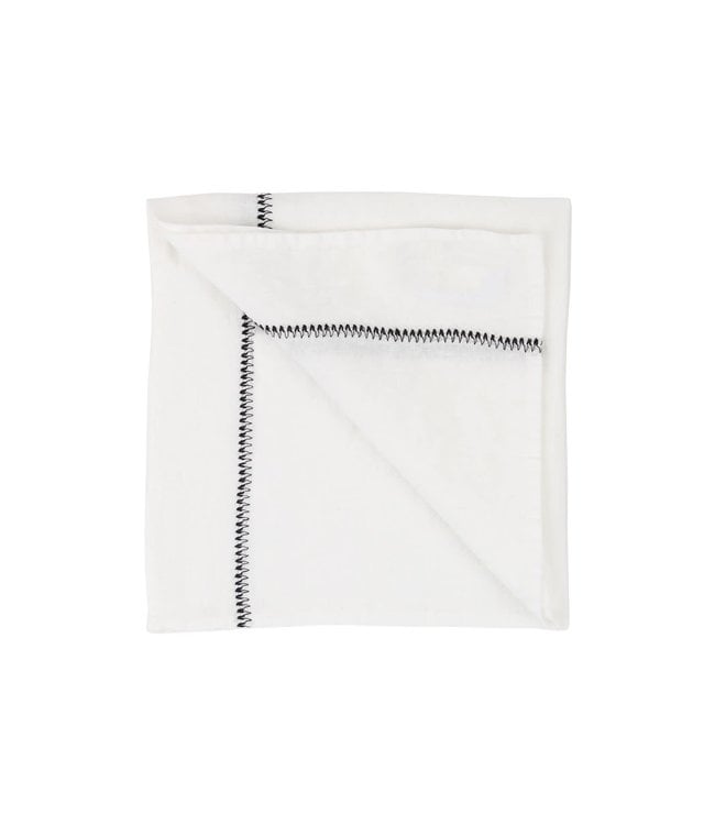 Napkin Noé, washed linen - neige