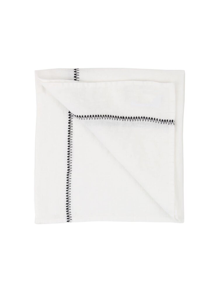 Caravane Napkin Noé, washed linen - neige