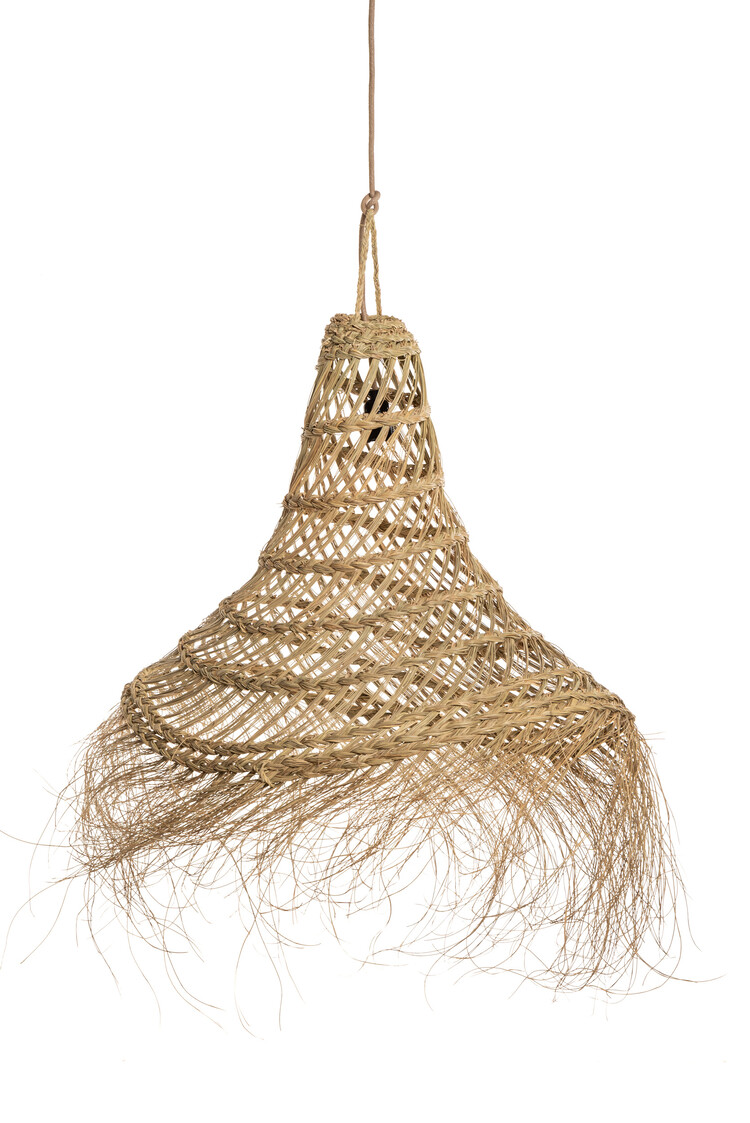 Hanglamp zeegras met franjes