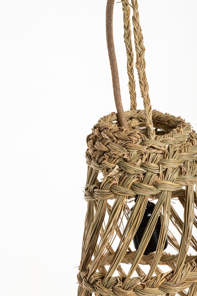 Hanglamp zeegras met franjes