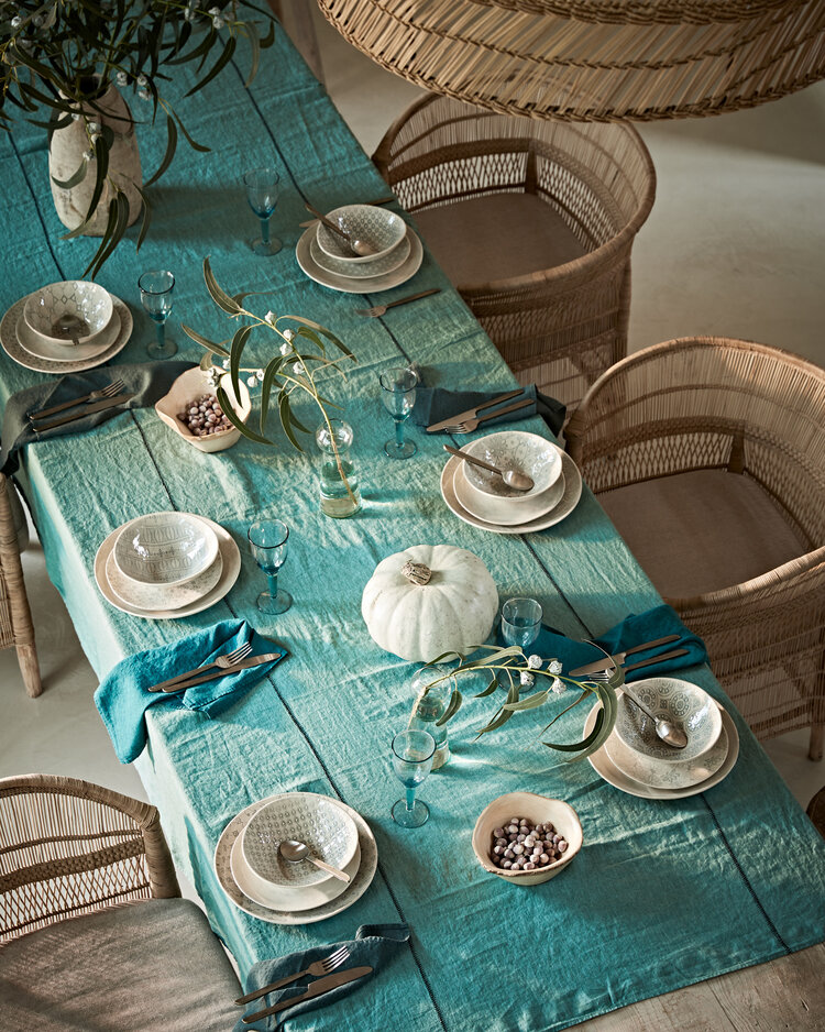 Caravane Tafelkleed Noé, gewassen linnen - sauge