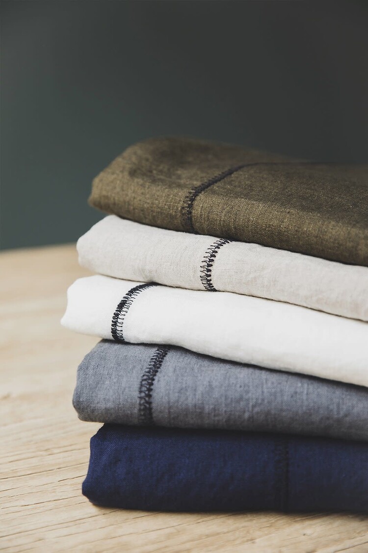 Caravane Napkin Noé, washed linen - neige