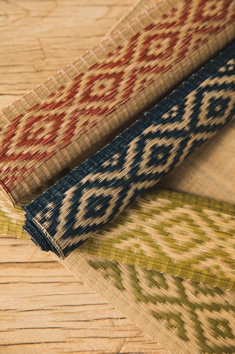 Caravane Madur kathi riet placemat - naturel & indigo