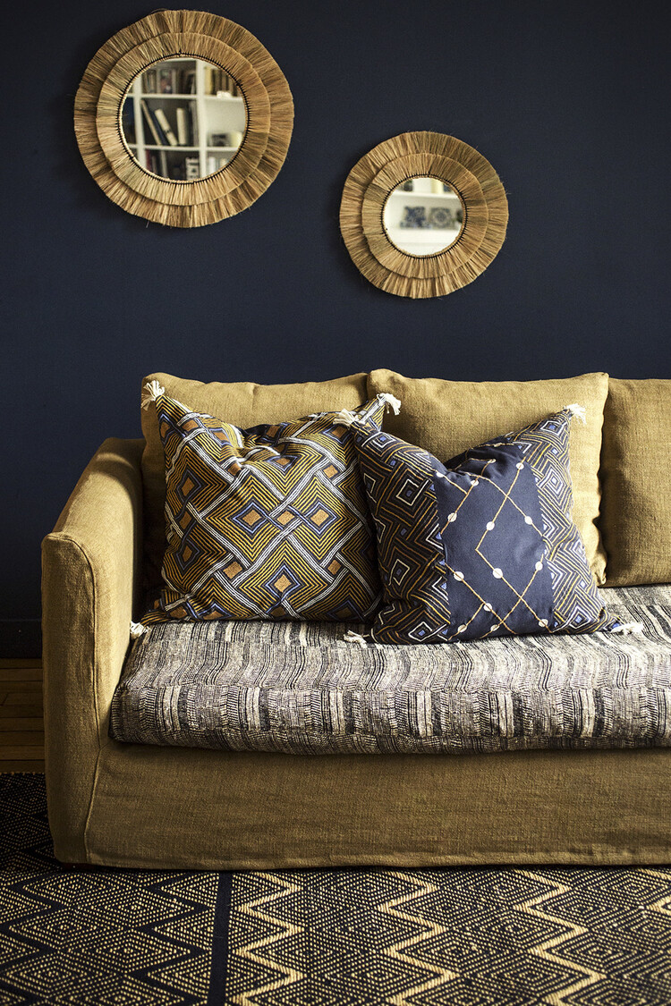 Caravane Zeegras tapijt 'Duoba' - zwart