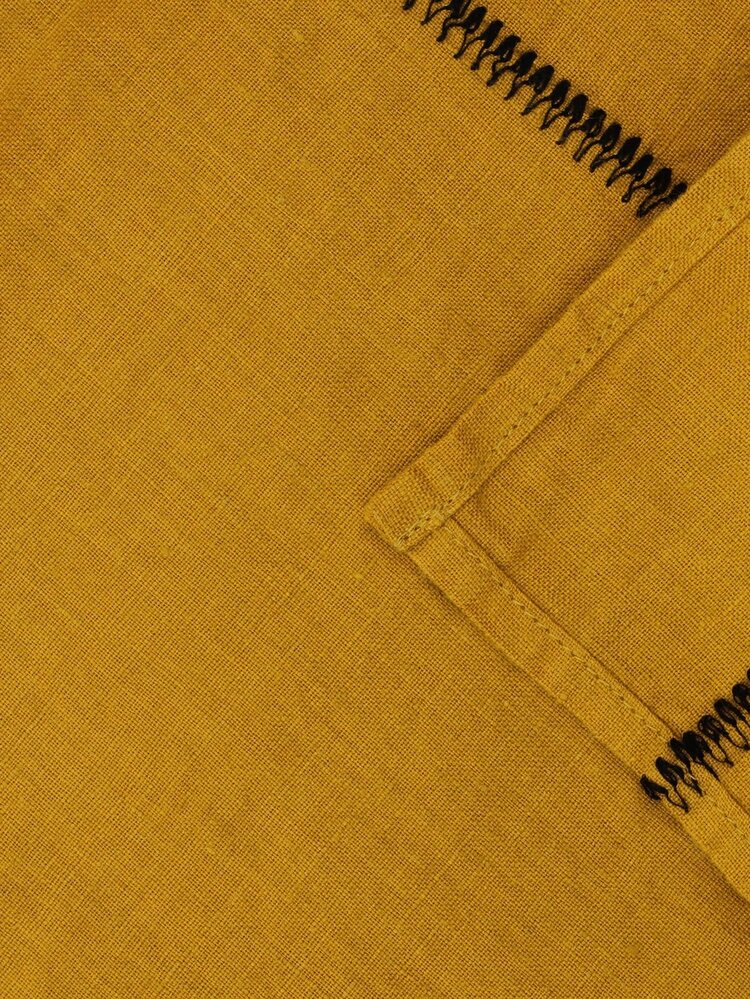 Caravane Tablecloth Noé, washed linen - mordore