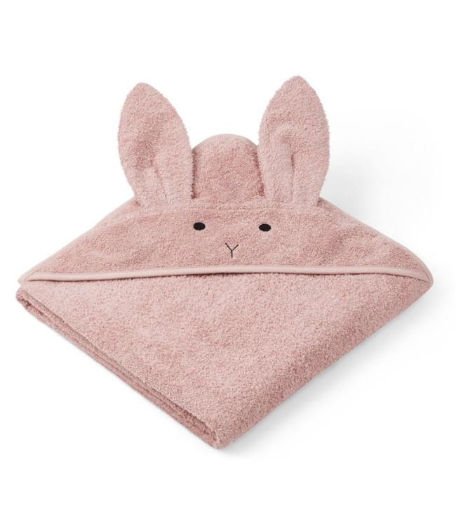 Augusta hooded towel - rabbit rose