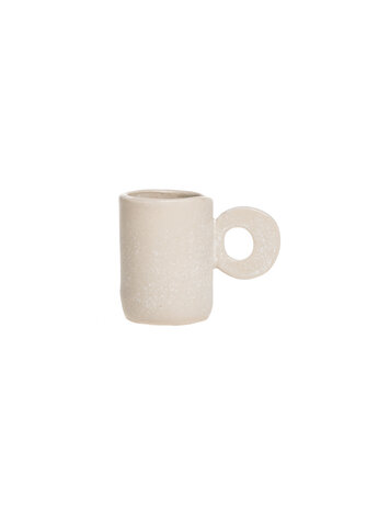 Cylindrical coffee cup white Ø5xH7cm