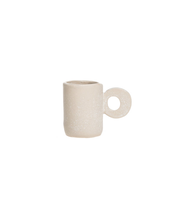 Cylindrical coffee cup white