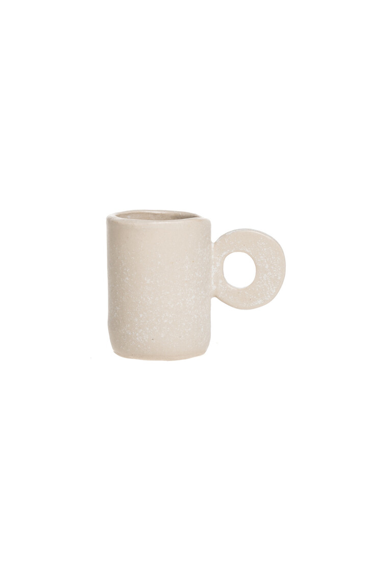 Cylindrical coffee cup white Ø5xH7cm