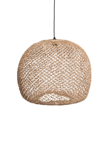 Caravane Balbi hanglamp bananenvezel 'boule' XL - natural