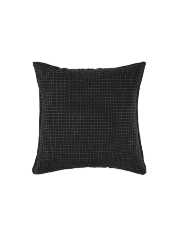 Linge Particulier Kussensloop linnen - black checks