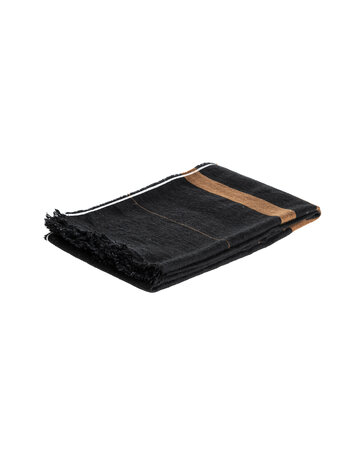Libeco Oscar throw - black stripe