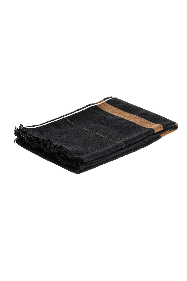 Libeco Oscar throw - black stripe