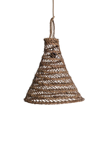 Hanging lamp 'Cag' - conical - noisette