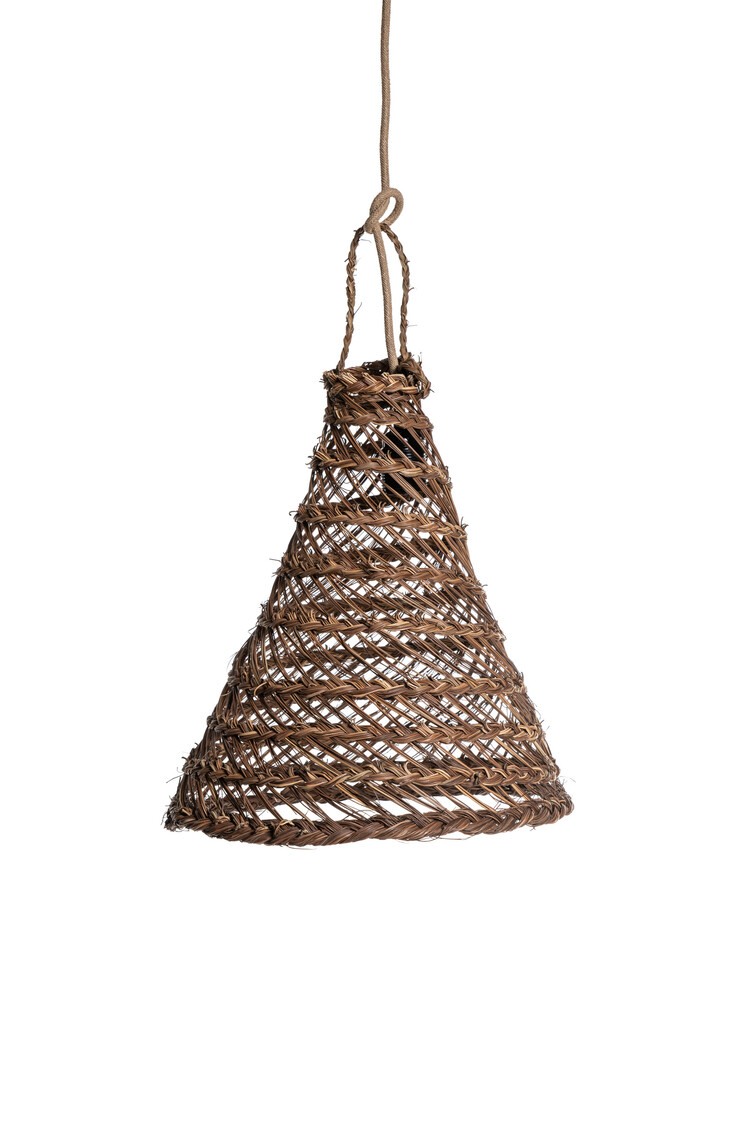 Hanging lamp 'Cag' - conical - noisette