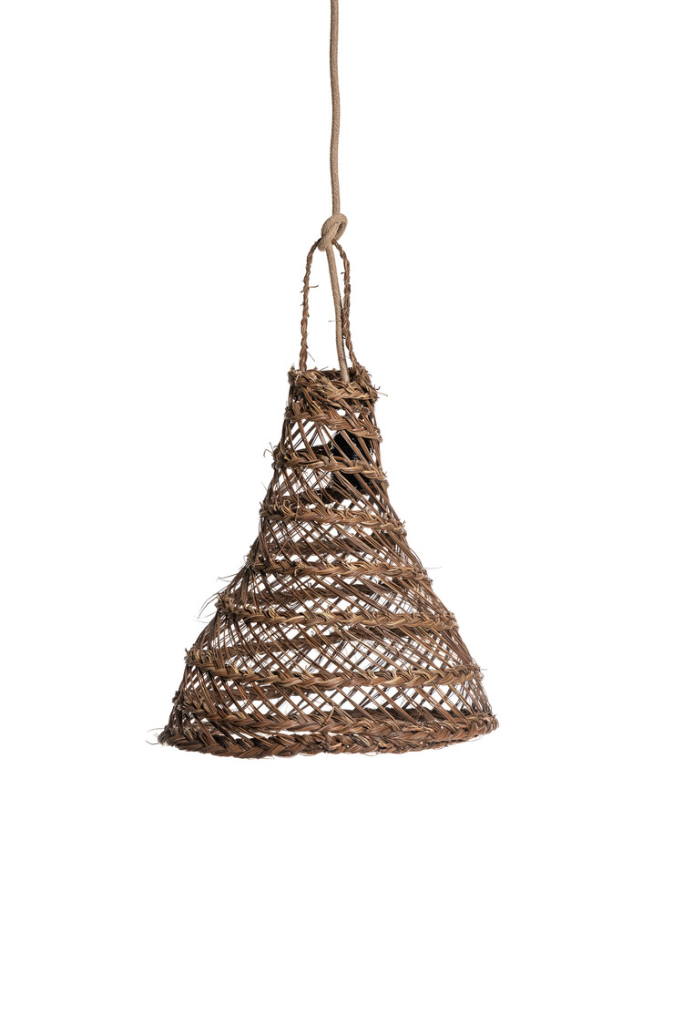 Hanging lamp 'Cag' - conical - noisette