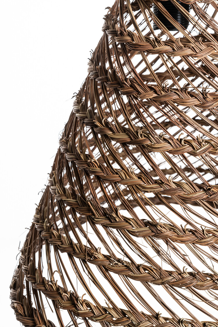 Hanging lamp 'Cag' - conical - noisette