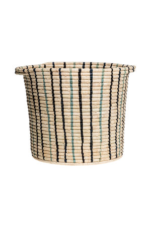 Cool striped raffia opbergmand