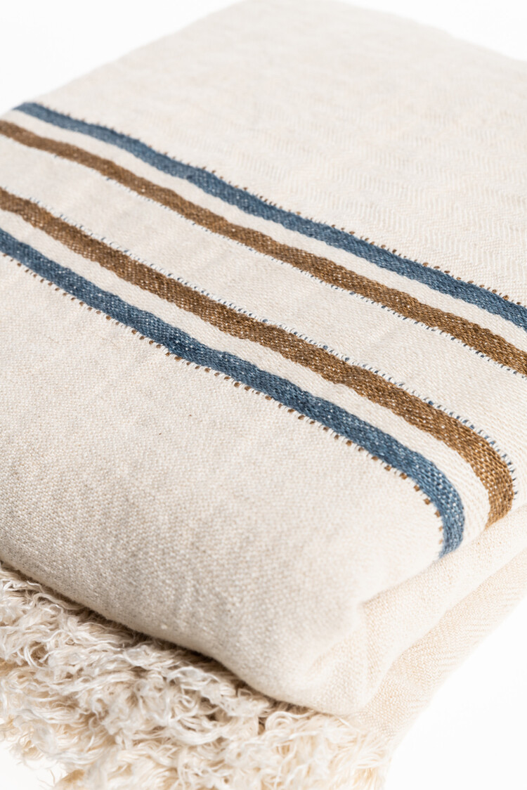 Libeco Auburn coverlet - stripe