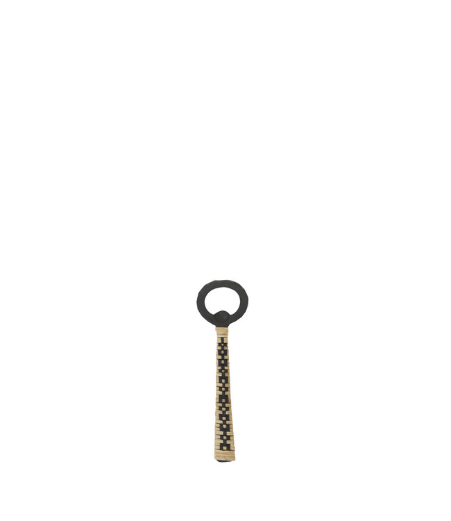 Iron bottle opener with cane