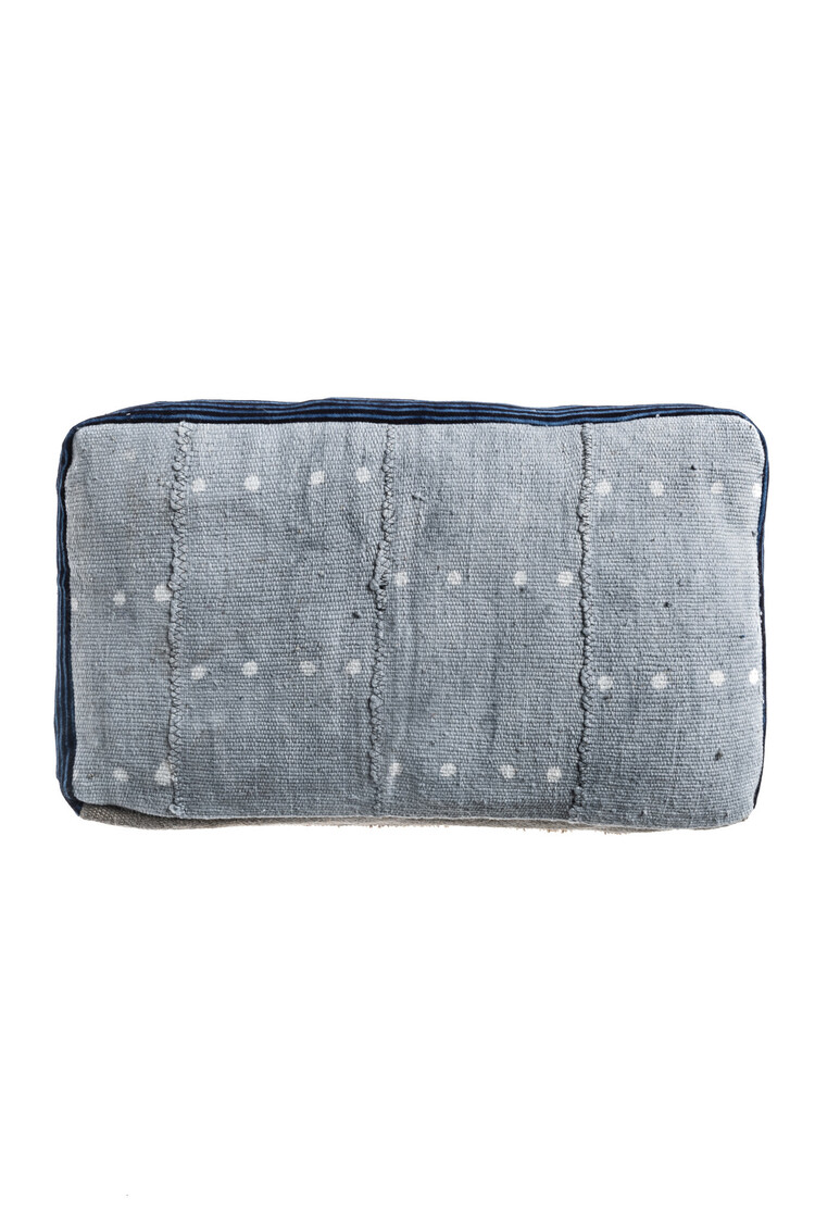 Bogolan cushion indigo #9